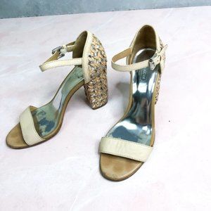 𝅺3/$40 Coach Terri Weaved Leather Sandals Sz 7.5